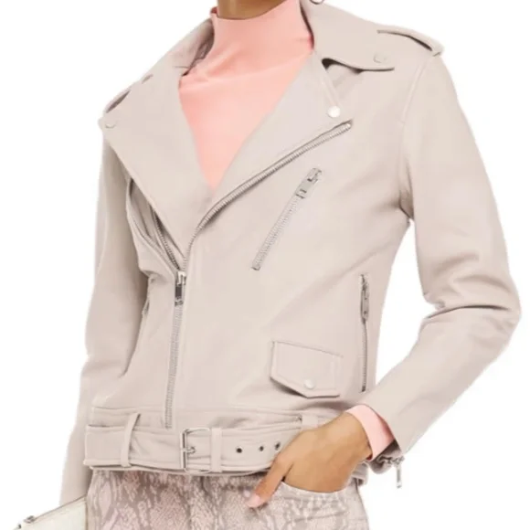 NWOT Walter Baker Kingsley Leather Biker Jacket Size XS - Picture 2 of 9